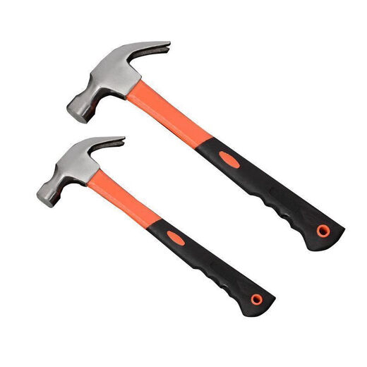 Vinoa hammer household small hammer woodworking new iron construction site nail hammer plastic-coated claw hammer shockproof claw hammer 0.25kg