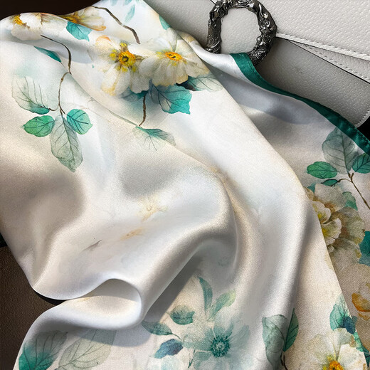 Story Life New Fashion Scarf Silk Flower Silk Scarf Silk Mulberry Silk Decorative Scarf Women's Mulberry Silk Scarf 14130-Main Picture 53*53cm