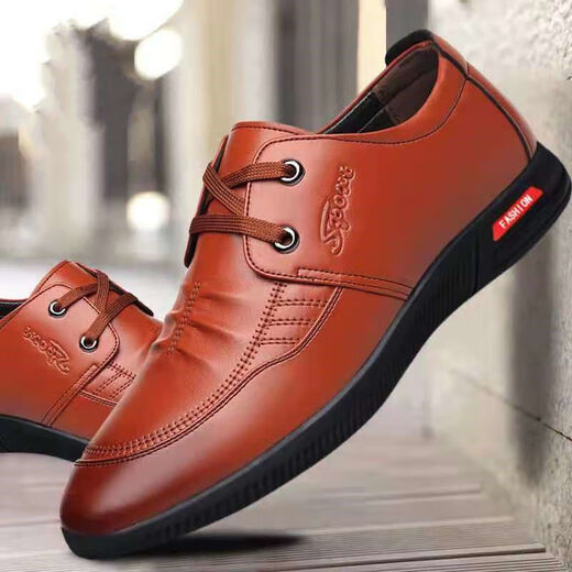 Fat Donglai full cowhide treated leather shoes men's shoes genuine leather cowhide soft sole non-slip business casual shoes A18 black leather boutique version 38