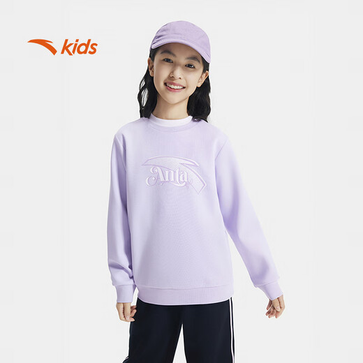 Anta children's sweatshirt boys and girls pullover 2025 autumn versatile sweatshirt girls bottom shirt A72535702