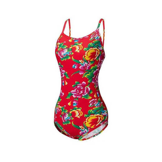 Nanbomaru Northeast large floral fabric swimsuit women's one-piece triangle slim underwear slim split sexy high-waist bikini B style one-piece swimsuit underwear M