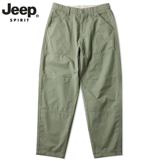 JEEP SPIRIT休闲裤男夏季纯棉阔腿裤宽松直筒日系哈伦裤男休闲长裤百搭工装裤 6626黑色 29