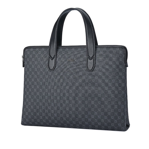
Goldlion handbag horizontal large-capacity computer bag PVC men's bag business briefcase birthday gift gift business-PVC 13-inch large bag