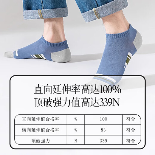 邑棉袜子男士100%纯棉抗菌防臭夏季薄款透气低帮纯色船袜短筒袜8双装