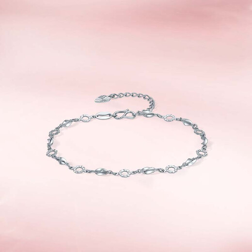 Saturday Fortune PT950 platinum bracelet for women, fashionable and simple platinum bracelet for girlfriend, 16+3cm-2.65g