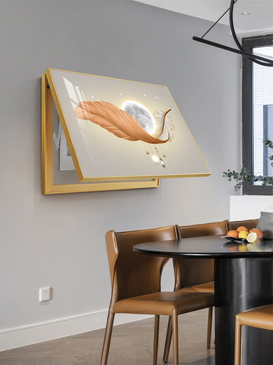 Light luxury meter box decoration painting modern simple living room distribution box hanging painting without punching power main switch cover box K12189 80*60 (covering horizontal length 70 vertical height 50) hydraulic [water 30
