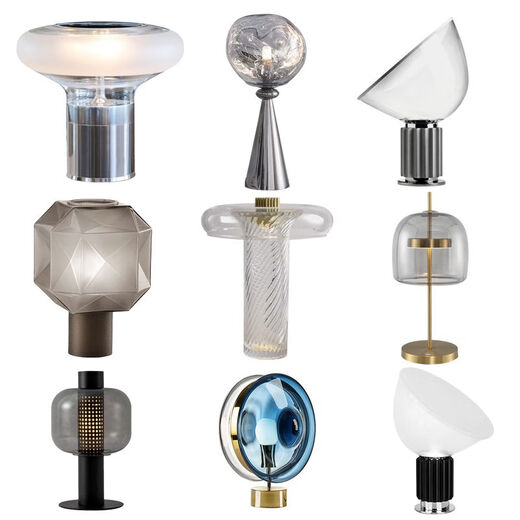 Nachteile leichte Dekoration Licht Luxus Schreibtisch Lampe Nordic Moderne einfache Glasdesigner Wohnzimmer Schlafzimmer Modell Zimmerlampe M1047 Rauchgrau großer Knopfschalter