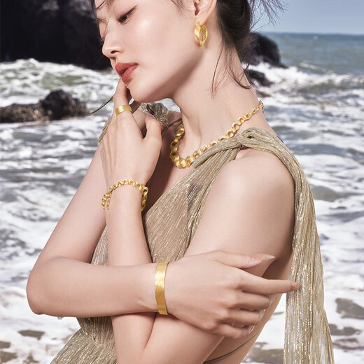 Chao Acer Glimpse 18K Gold Earrings Women's Color Gold Earrings as Birthday Gifts for Girlfriend YD One Pair