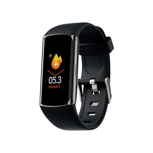 Dido F50S Smart Armband Blutzuckerblutdruckrisikobewertung Blutsauerstoffmesser Herzfrequenzelektrokardiogramm Körpertemperatur Schlafenübungen ältere Gesundheitswache Ring Blue-XFQ