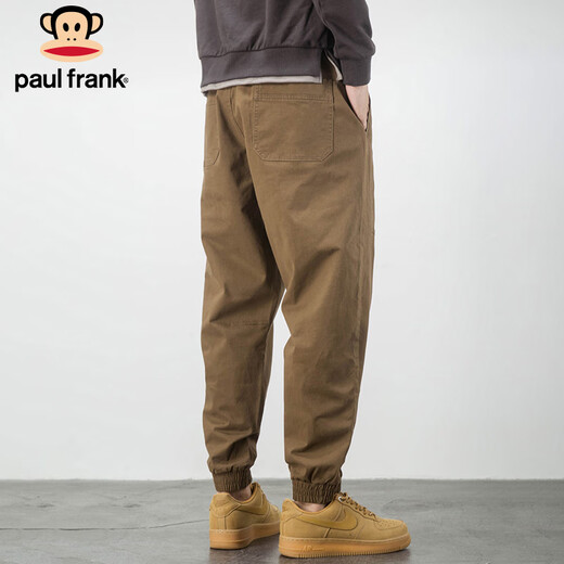 Paul Frank Casual Pants Men's Autumn Loose Leg Pants Men's Small Foot Overalls Harem Men's Pants Khaki 3XL