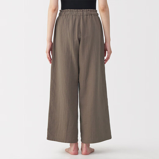 
MUJI (MUJI) Women's Soft Yarn Trousers Women's Pajamas Home Pants Can Be Outdoor 25 Years Fall FD1M3A5A Dark Coffee M (160/66A)
