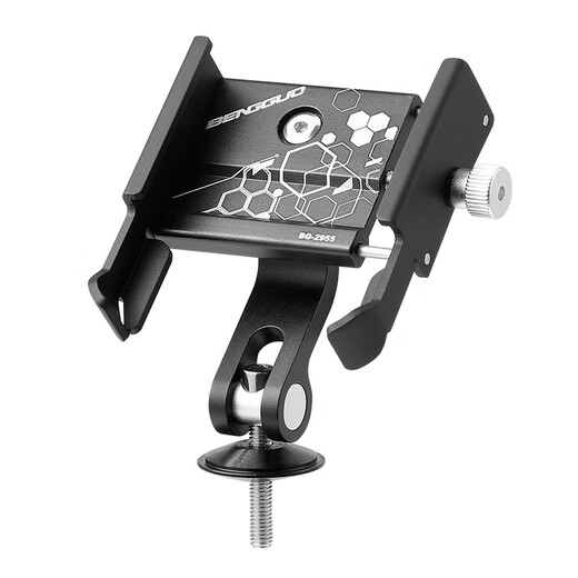 Vélo de téléphonie mobile de vélo de vélo de navigation de vélo de navigation électrique moto électrique en aluminium alliage de téléphone mobile stand à emporter équipement cb12049 Black (coussin en caoutchouc implanté) Style de fourche avant à quatre bouches