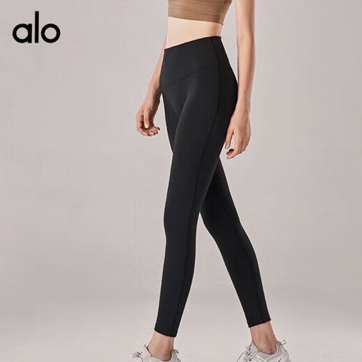 Yoga sports high-waisted tight-fitting trousers without embarrassing lines, Pilates nude-feeling belly-control butt-lifting yoga nine-minute pants, Dailan L