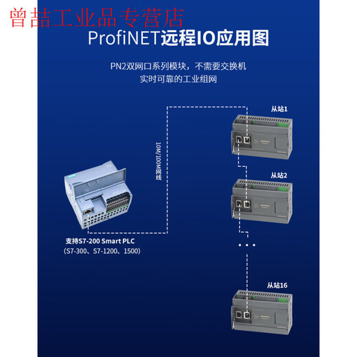 ProfiNET remote IO module distributed PN bus communication acquisition digital simulation EMB-AM8