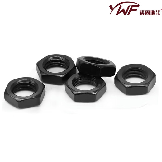 Litian 10.9 grade GB6172 black hexagon thin nut GB6173 fine tooth flat nut M5M6M8M10M12M14M16 The following is the national standard for black fine tooth thin nut 6173