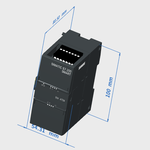 Siemens 6ES72883AT040AA0 PLC module control SIMATIC S7-200 SMART, analog input SM AI04,4 analog input,