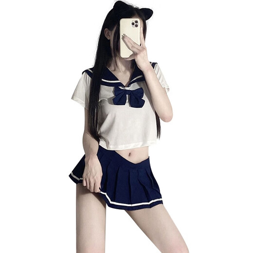 Style collégial flirter jk uniforme séduisant pyjamas sexy arc pure pure passion sexy midnight charme bleu jk étudiant uniforme + 9756