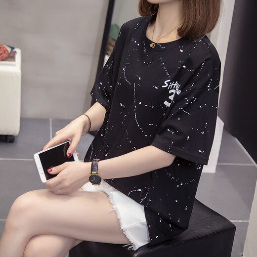 Huanyi Guangzhou 13 Row Hot Women's Hoting Forking, женская модная женская футболка для женской розыгрыш женского роста, жир женского масла M 6629 Grey XL [125-140JIN [Jin равняется 0,5 кг] слева)