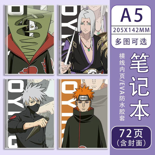 
Orlandi Naruto laptop soft rubber set notebook Naruto peripheral Uchiha Sasuke Itachi Naruto Orochimaru Homoline Notepad Laptop BG13571