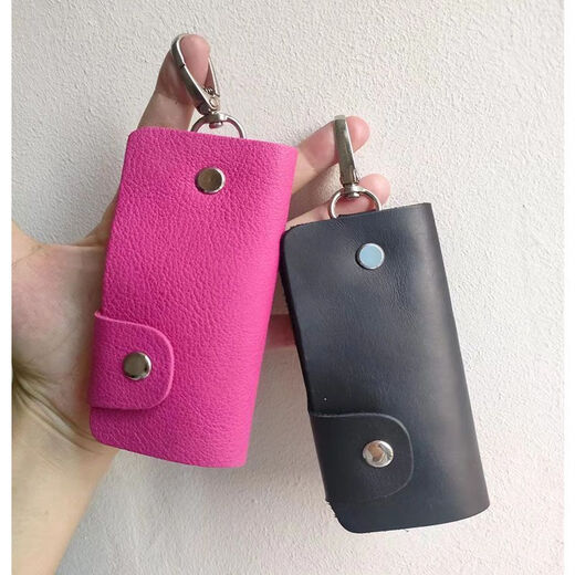 casa-kups2025 Nouveau sac clé simple Sac à la taille de vache pour hommes pending portable portable sac clé sac pour femmes en cuir pratique en cuir pratique noir