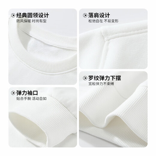 NASA GISS Sweater Men's Spring and Autumn Versatile Round Neck Long Sleeve T-Shirt Teen Couple Top Jacket Black XL