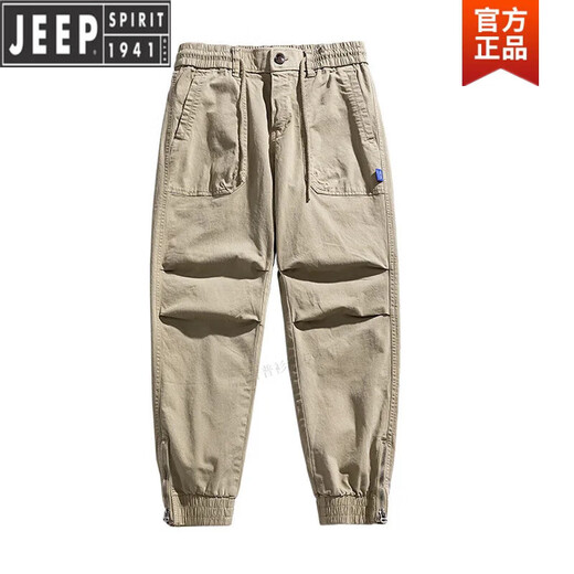 JEEP SPIRIT [Live broadcast same style] Working pants for men and women in spring and autumn and winter retro camouflage pure cotton casual and versatile trousers khaki 679 spring and autumn style 30 suggestions 118-126Jin [Jin equals 0.5 kg]