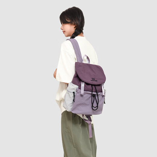 户外运动女士旅行包双肩包女2025新款轻便大容量防水徒步背包学生 紫色