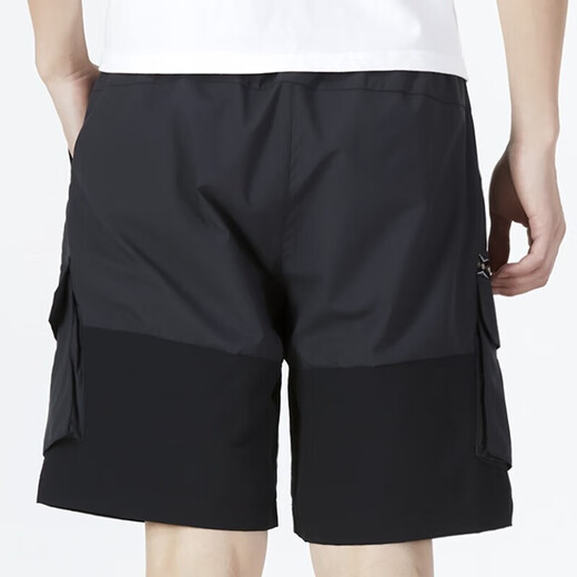 阿迪达斯（adidas）裤子男装 春夏季新款ins潮时尚梭织工装裤跑步训练健身短裤 HC9737/黑色 M 建议135-155斤