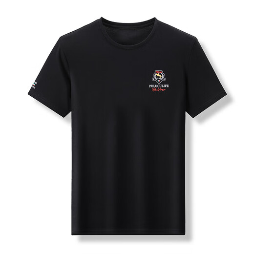 绅度鲨鱼（Soodu Shark）短袖T恤男 夏季纯色丝光棉保罗百搭圆领 靓蓝色【pa6176#】 L 2x 【160--180斤】