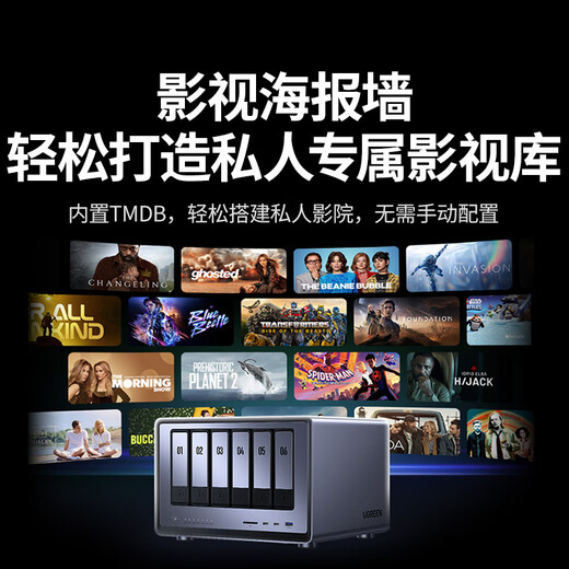 Частное облако Green Alliance DXP6800, сетевое хранилище NAS с шестью отсеками, личное облако, сервер с жестким диском, фотоальбом, резервное копирование, синхронизация файлов, расширение для мобильного телефона, планшета, подходит для iPhone17