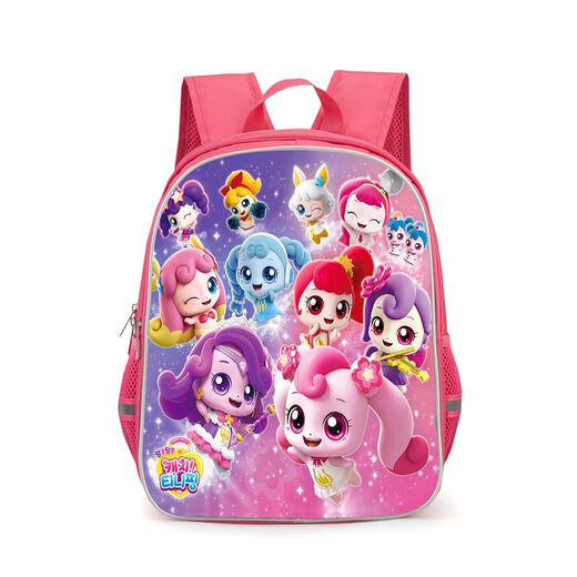 Weimiao Mengke Escuela Bolsa de dibujos animados Protección de la columna vertebral Kinderying Escuela Primaria Princesa Princesa Carga Reducción de la mochila Roja Gran tamaño (Grados 1-4) Weimiao Mengketu A01