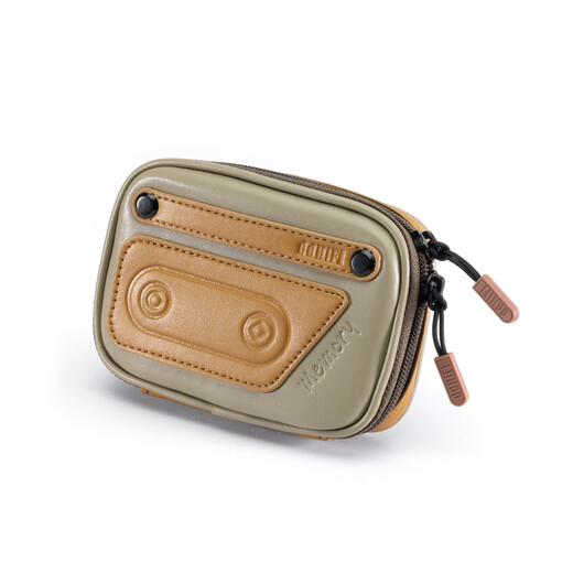 DdHiFi CZ120 Portable Retro Tape Style Headphone Storage Bag Cable Storage Bag Double-ended Zipper Microfiber Leather Storage Bag
