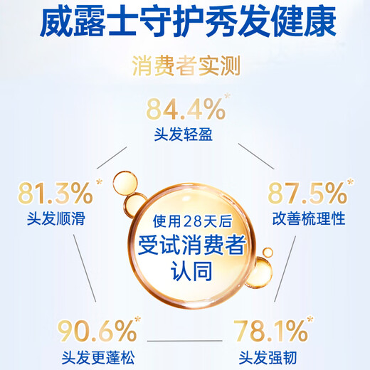 威露士佛手柑精油凝萃洗发水500ml 清爽控油蓬松柔顺洗发露洗头膏男女士