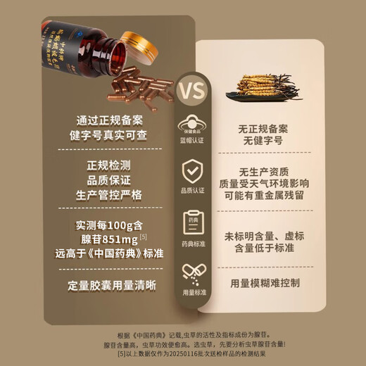 
Chinese Bat Moth is made of mycelium extract of Cyperus mycelium to enhance immunity Cordyceps capsule tonic gift Single bottle [strengthening body]