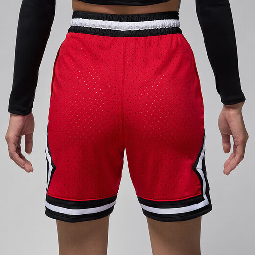Jordan男运动短裤乔丹 Dri-FIT速干 撞色条纹 五分裤DX1488-687红黑2XL