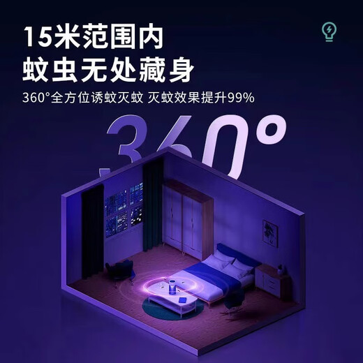 Joyoung Beauty Mosquito Killer Lamp for Infants, Pregnant Women, Home Bedroom, Ultraviolet Mosquito Repellent, Dormitory Silent Physical Mosquito Repellent, Dark Night Green, Available for Mothers and Infants丨Adapted to Multiple Scenarios (Plug-in Version) Physical Mosquito Killer + Small