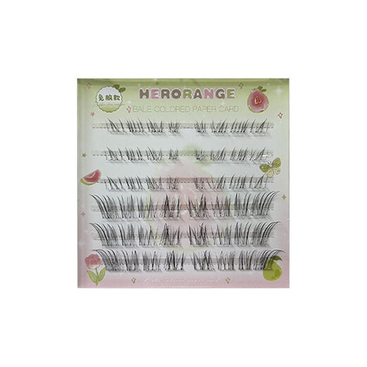 BQI Ma Sheng Fox upper and lower eyelashes false eyelashes segmented natural curling no-removal self-adhesive artificial eyelashes