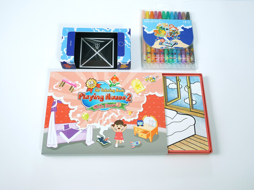 3D涂色：过家家II（女孩房间套装）?3D Coloring - Playing House II (Girl’s Room Pack) 进口原版  小学教辅