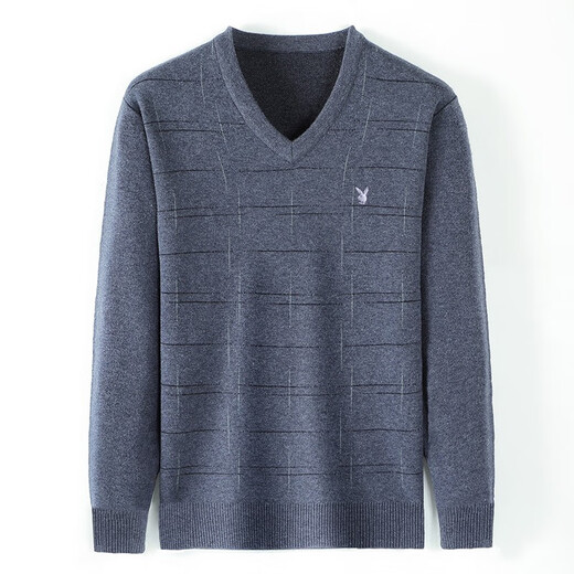 Playboy Playboy im mittleren Alter Sweater Männer verdickte V-Ausschnitt-Strickjacken Männer warmes Papa Hühnchen Herzkragen gestricktes Basishemd Zi rotes V-Ausschnitt 6625 Einzelgröße 175140-155jin [Jin gleich 0,5 kg]