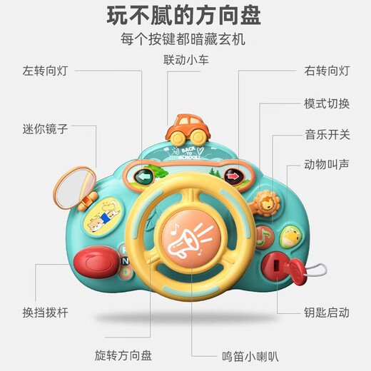 Детская коляска Guliang Toys Toys Стул Стул Стул Кубок Детский корзин Раннее образование 0-1 год 6 или более 8 батарея версия для детей имитация кабина красная