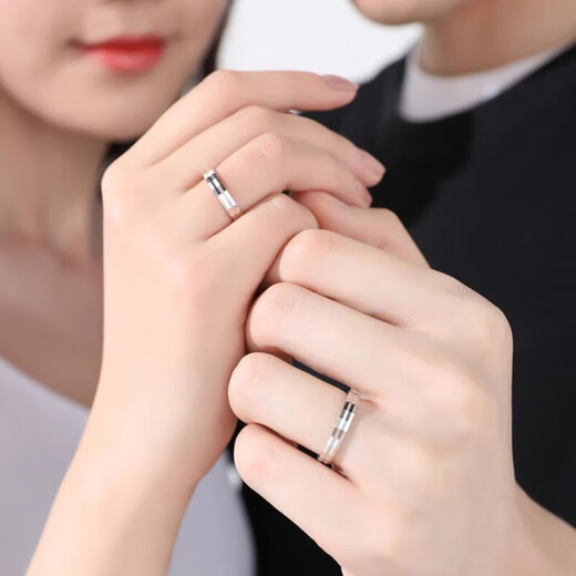 DR Destiny Three Lives Platinum Couple Ring PT950 Platinum Knot Engagement Valentine's Day Birthday Gift for Girlfriend Men's Ring