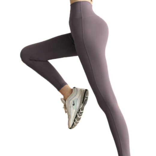 Perfect Yoga Pants Seamless Nude High Waist Stomach Control Peach Hip Lift Pilates Outer Running Sports Fitness Pants Set Spring and Autumn Black S (Suitable for 80--98 Jin Jin is equal to 0.5 kg) One size fits all