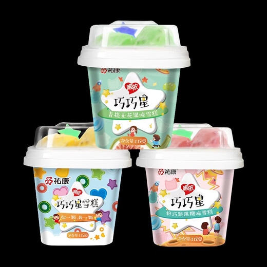 Youkang Ice Cream Qiaoqiaoxing Series Children's Multi-Farlar Ice Ice Cream Green aromatisé glacée glacée Grains Pack 12 tasses Qiaoqiaoxing Flavour d'origine * 12 tasses (1416g)