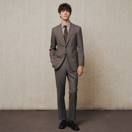 
Guillaume de Mons Aojia pure wool suit men business formal suit men three-piece set groom wedding dress formal suit men sand ceramic brown [top + trousers] size 44 (please note for trousers size)