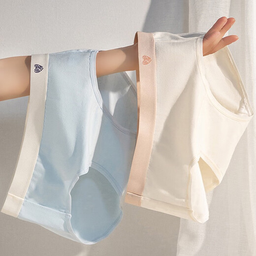 Cool Chapter (KUZHANG) Girls A-type pure cotton underwear girl students junior high school students girl middle waist breathable briefs spring and summer 5 packs 6623 blue rabbit butterfly 150 CMM code suitable for 65-80 Jin [Jin equals 0.5 kg]