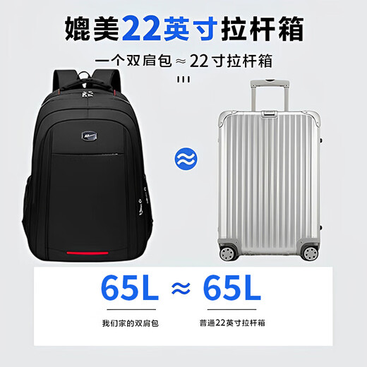 HUILI BACKPACK MEN'S BURESSIQUE MENSALE CAPOST BUSINESS Computer Sac Travel Multi-Fonctional Saclewpack Commuting Business Trip Luggage Sac Student Schoolbag Black [mise à niveau et plus grand 65L]