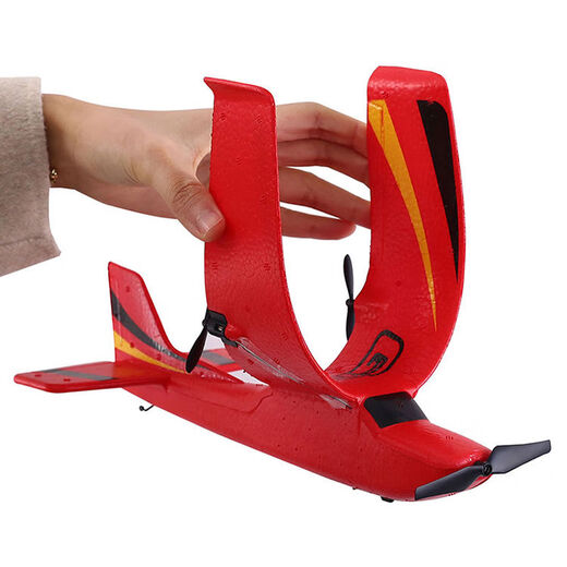 Control remoto aeronave deslizante Gran modelo de ala fija resistente a la caída Helicóptero Mango de juguete para niños Combate de juguete 803 Rojo Tamaño de espuma principal de 33x26x8 cm Equipado con 2 cuchillas eléctricas 1 Trípode 1
