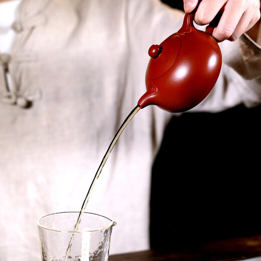 Fangu Yixing purple sand pot pure handmade tea making Kungfu tea set Dahongpao household famous teapot Ruyi Xishi pot Ruyi Xishi 230ml