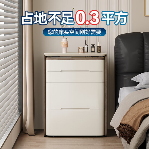 Menglu A3 Dresser Small 50cm Storage Cabinet Integrated Bedroom Mini Flip Dressing Table Bedside Table New A3 50cm Flip Dresser