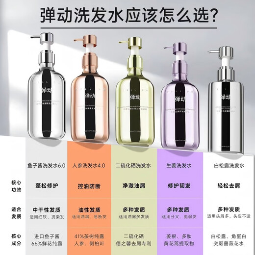 弹动【范丞丞同款】鱼子酱洗发水蓬松高颅顶控油洗发露柔顺清爽洗头膏 蓬松修护丨鱼子酱洗发露450ml